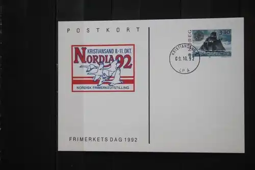 Norwegen, CEPT, EUROPA-UNION 1992, Ganzsache