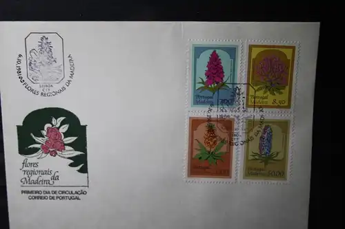 Portugal Madeira 1981, Blumen, 4 Werte auf FDC