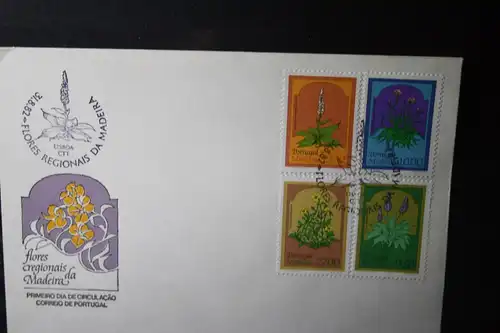 Portugal Madeira 1982 Blumen, 4 Werte auf FDC