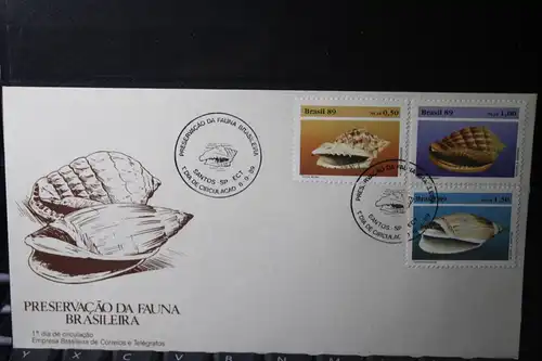 Brasilien Meerestiere 1989, FDC