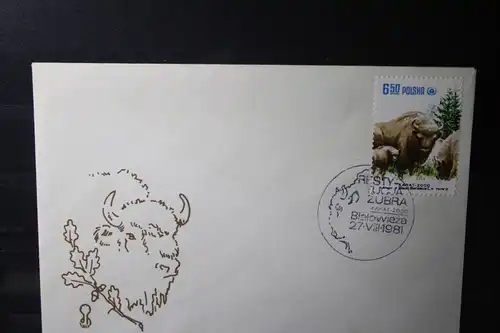 Polen, Tiere 1981, FDC