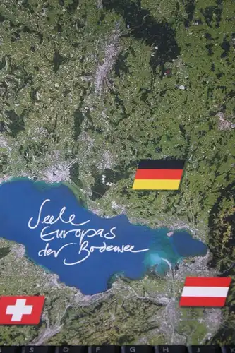 Bodensee Bodenseepanorama, Euregio Bodensee, Klappkarte Radolfzell