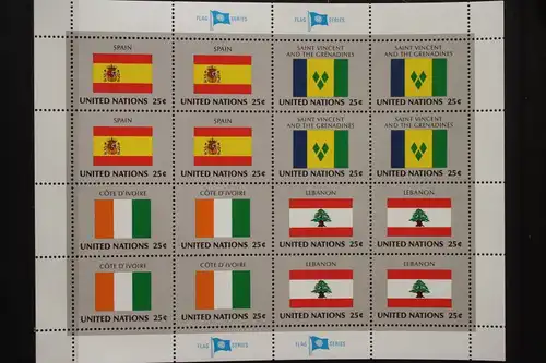 UNO New York Flaggen 1988 Kleinbogen; Flaggen der Mitgliedsstaaten; Ausgabe 1986