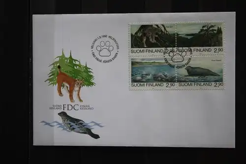 Finnland, Tiere 1995 auf FDC