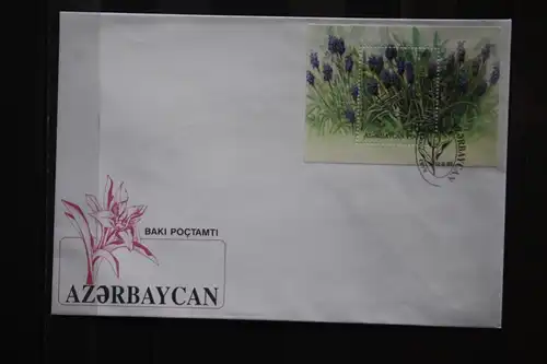 Aserbaydschan, Blumen Block 1993 auf FDC