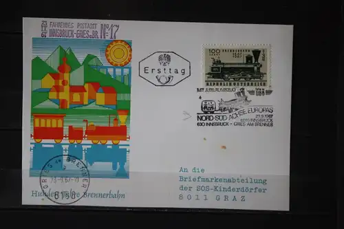 Fahrendes Postamt Nr. 17 Innsbruck - Gries a. Brenner mit Jubiläumszug 1967