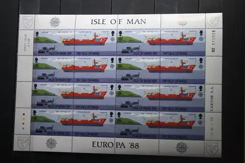 Isle of Man , CEPT 1988 Kleinbogen, Schiffe, Weltraum, Transport, Kommunikation