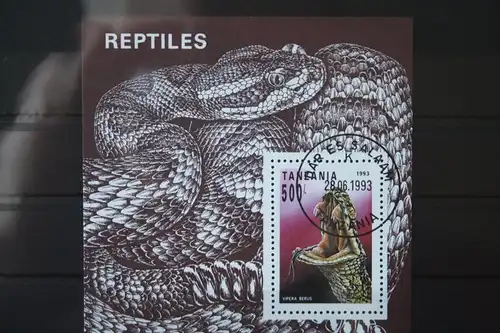 Tansania, Tiere, Reptilien, Block 1993