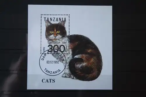 Tansania, Tiere, Katzen, Block 1992