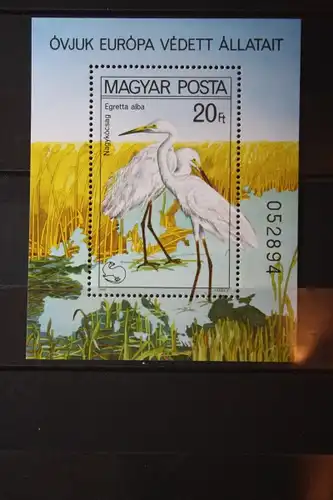 Ungarn, Europäisches Naturschutzjahr 1980,Vögel, Block