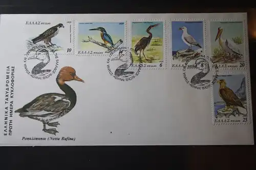 Griechenland, Europäisches Naturschutzjahr 1980,Vögel, FDC