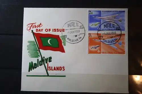 Malediven, Concorde, FDC, 1968