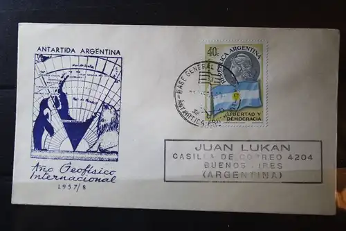 FDC der Antarktis-Expedition, Argentinien, 1957/58; Internationales Geophysikalisches Jahr