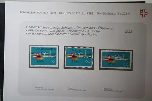 Ersttagsblatt Schweiz der Gemeinschafts-Ausgabe EUREGIO Bodensee