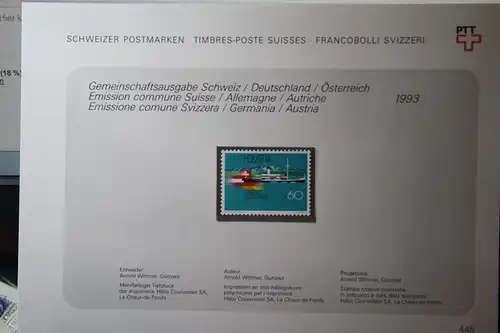 Ersttagsblatt Schweiz der Gemeinschafts-Ausgabe EUREGIO Bodensee
