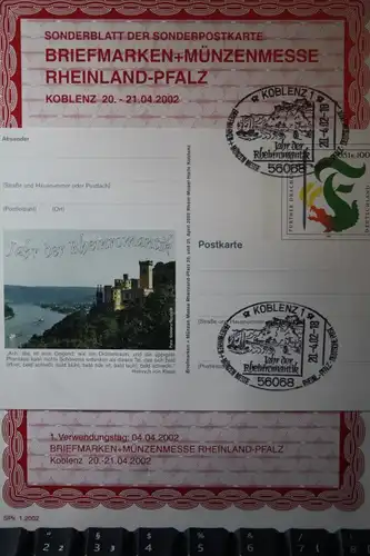 Sonderblatt zur Sonderganzsache Fürther Drachenstich 2002