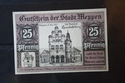 Notgeld Meppen, 25 Pf.