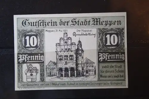 Notgeld Meppen, 10 Pf.