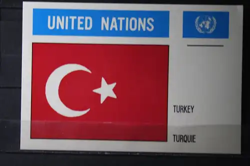 MK Maximumkarte UNO New York Flaggen Türkei