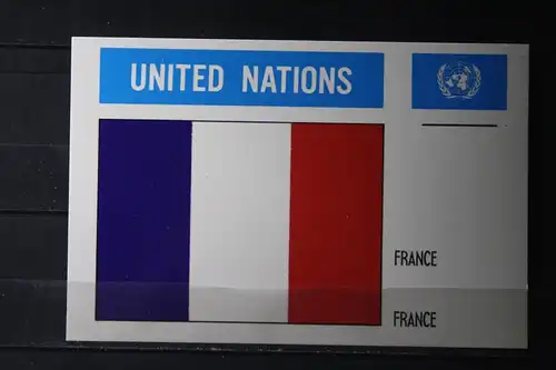 MK Maximumkarte UNO New York Flaggen Frankreich