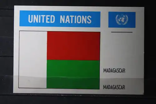 MK Maximumkarte UNO New York Flaggen Madagascar
