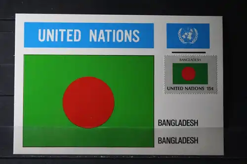 MK Maximumkarte UNO New York Flaggen Bangladesh
