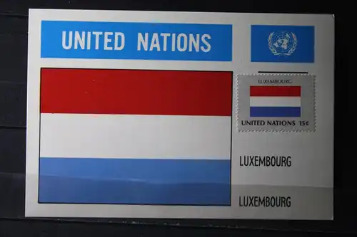 MK Maximumkarte UNO New York Flaggen Luxembourg