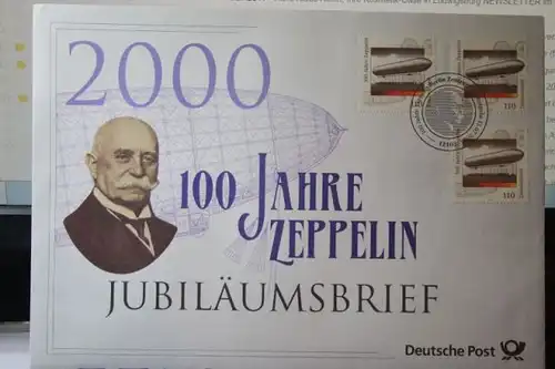 Jubiläumsbrief der Deutsche Post: 100 Jahre Zeppelin; 2002