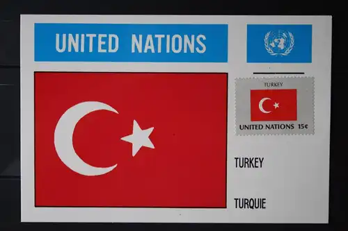MK Maximumkarte UNO New York Flaggen Türkei