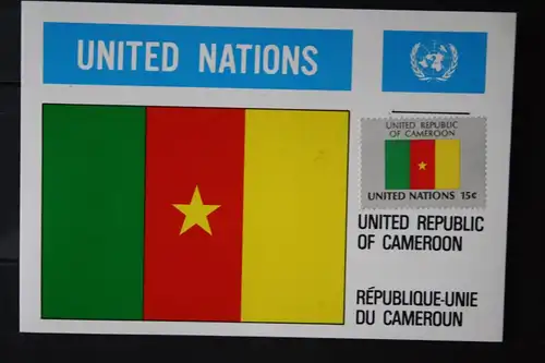 MK Maximumkarte UNO New York Flaggen Kamerun, Cameroun
