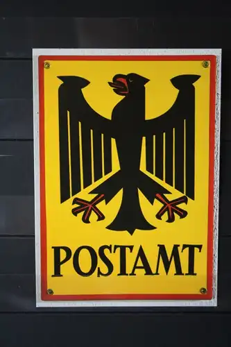 Postmuseumskarte, Amtsschild Postamt