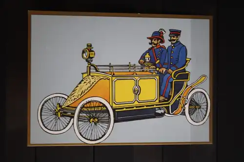Postmuseumskarte, Motorpostwagen um 1900