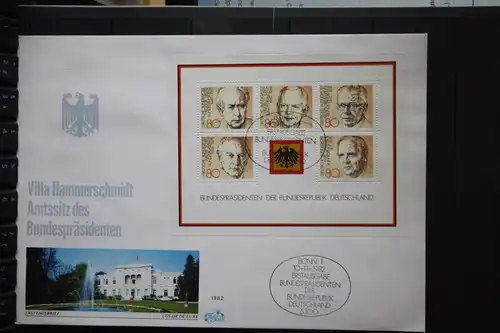 Bundespräsidenten-Block 1982 auf FDC