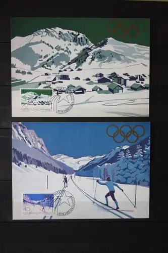 Liechtenstein Maximumkarten Olympische Winterspiele 1980