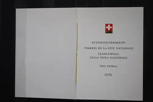 Schweiz, Sammelkarte Pro Patria 1976, Burgen