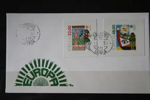Portugal, CEPT 1981, FDC, ungezähnte Marken aus dem Blatt der CTT (Post)