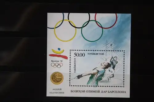 Tadschikistan, Olympische Spiele Barcelona 1992, Blockausgabe