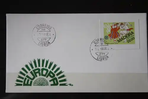 Portugal Madeira, CEPT 1981, FDC, ungezähnte Marken aus dem Blatt der CTT (Post)