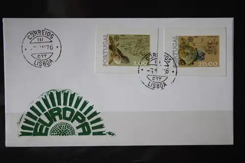 Portugal, CEPT 1976, FDC, ungezähnte Marken aus dem Blatt der CTT (Post)