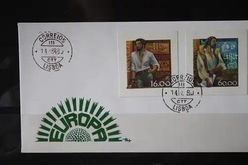 Portugal, CEPT 1980, FDC, ungezähnte Marken aus dem Blatt der CTT (Post)