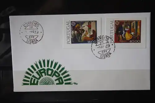 Portugal, CEPT 1979, FDC, ungezähnte Marken aus dem Blatt der CTT (Post)