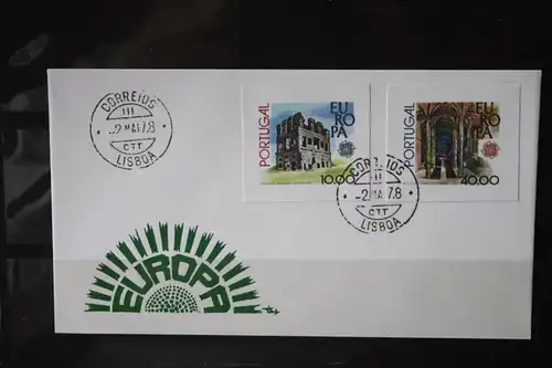 Portugal, CEPT 1978, FDC, ungezähnte Marken aus dem Blatt der CTT (Post)