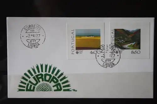 Portugal, CEPT 1977, FDC, ungezähnte Marken aus dem Blatt der CTT (Post)