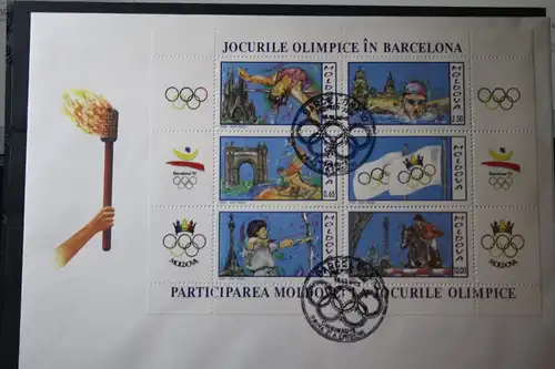 Moldawien, Olympische Spiele Barcelona FDC 1992