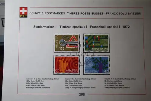 Sammelblatt Sondermarken , 1972