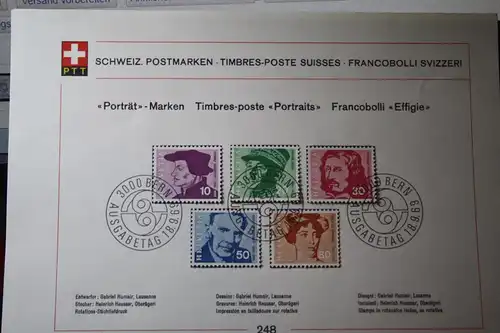 Sammelblatt Porträtmarken I, 1969