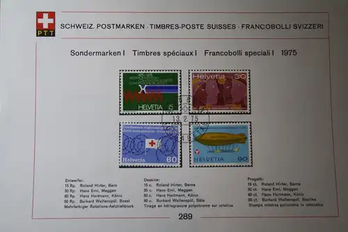 Sammelblatt Sondermarken I, 1975