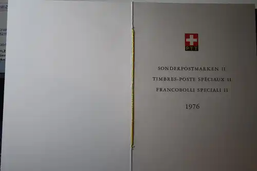 Schweiz, Sammelkarte Sondermarken 1976
