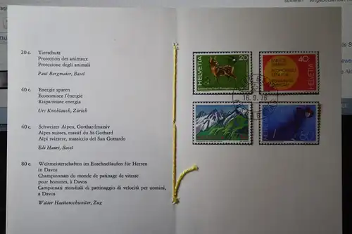 Schweiz, Sammelkarte Sondermarken 1976