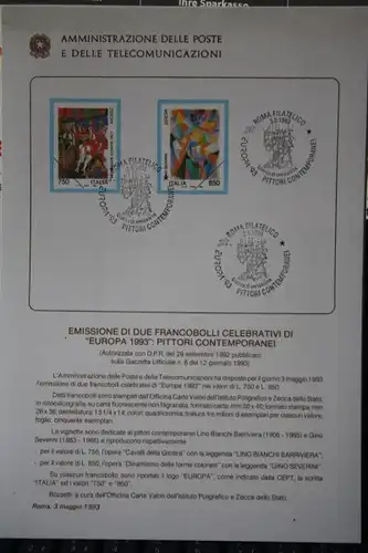 CEPT EUROPA-UNION Italien 1993; Offizielles Bulletin (früher Ministerblatt)